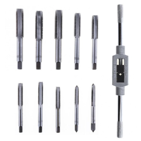 Drill Bit Set Manufacturer - 11pc M6-m12 Composite Tip Drill Bits with Die Set