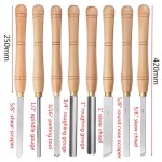Woodworking Chisel Set Supplier - 8PCS Beech Wood Handle Engraving Chisel Set