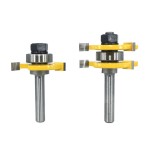 Router Bit Set Manufacturer - 3pcs Tongue and Groove Finger Joint 8mm Shank