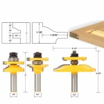 Router Bit Set Factory - 1/2" Shanks Round Over Rail & Stile 3 Bit Set