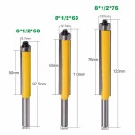 Router Bit Factory - 1pcs 8mm Shank Flush Trim Long Bit with Bearings