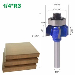 Router Bit Supplier - 1/4" Shank 4 Flutes Wood Milling Cutter R1 R2 R3