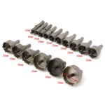 Tungsten Carbide Drill Manufacturer - 16 Pcs TCT Hole Saw Set 15mm to 50mm