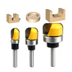 Router Bit Manufacturer - 1 Pc Round Nose Bit with Bottom Bearing 1/4*3/4