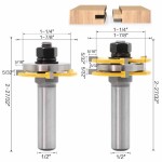 Router Bit Set Supplier - 2pcs Tongue and Groove 8 X 4mm 1/2" Shank