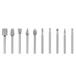 Burr Set Supplier - 10pcs High Speed Wood Working 1/8" Shank Rotary Files