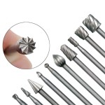 Burr Set Supplier - 10pcs High Speed Wood Working 1/8" Shank Rotary Files