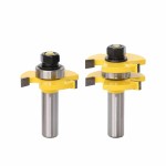 Router Bit Set Supplier - 2pcs Tongue and Groove 1/4" X 1/4" 8mm Shank