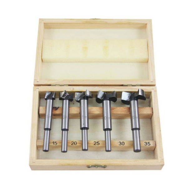 Wood Hole Saw Supplier - 15-35mm 5pcs Hinge Boring Forstner Drill Bit Kit