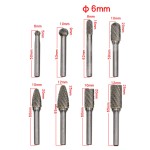 Routing Bits Manufacturer - 8pc 6mm Shank Tungsten Carbide Rotary Burr Set