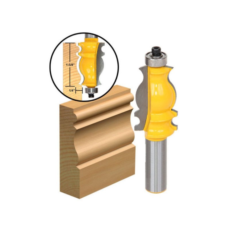 Router Bit Set Factory - 5 Bit Casing & Base Molding 1/2" Shank CNC