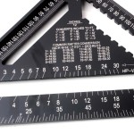 Triangle Ruler Factory - 7 Inch Aluminum Alloy Metric Angle Carpenter Ruler