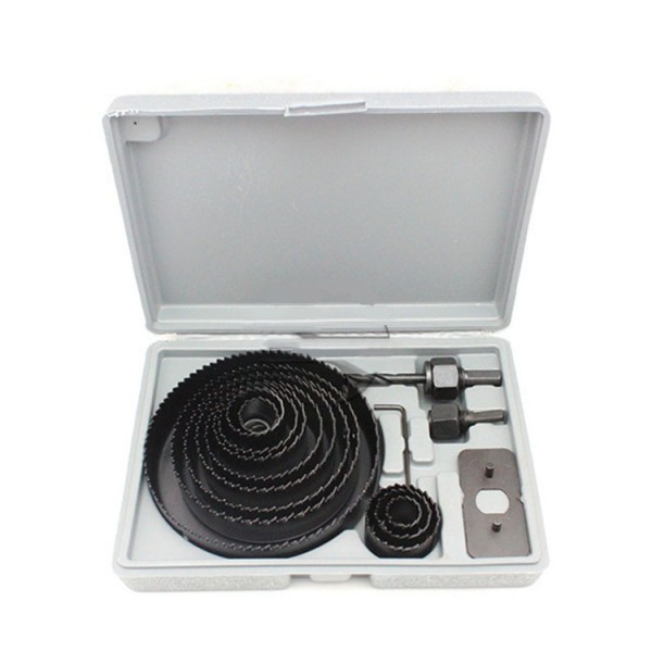 Hole Saw Kit Factory - 11Pcs Carbon Steel Wood Hole Saw Kit in Plastic Box