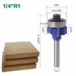 Router Bit Supplier - 1/4" Shank 4 Flutes Wood Milling Cutter R1 R2 R3