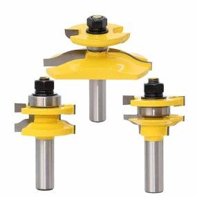 Router Bit Set Factory - 1/2" Shanks Round Over Rail & Stile 3 Bit Set