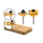 Router Bit Set Supplier - 2pcs Tongue and Groove 1/2" X 1/4" 1/4" Shank
