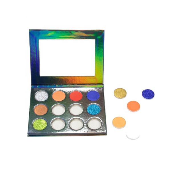 Eyeshadow Palette Factory - No Label 12 Color Private Label High Pigment