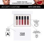 Lip Gloss Kit Supplier - 5pcs/Set Print Logo Long Lasting Nude Liquid Matte