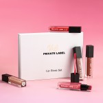 Lip Gloss Kit Supplier - 5pcs/Set Print Logo Long Lasting Nude Liquid Matte