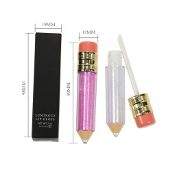 Lip Gloss Tube Manufacturer - 2020 Low Moq Cute Pencil Shaped Clear with Brush