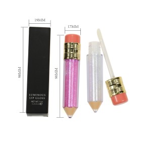 Lip Gloss Tube Manufacturer - 2020 Low Moq Cute Pencil Shaped Clear with Brush