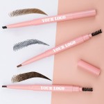 Eyebrow Pencil Manufacturer - Rebrand Low MOQ Custom Waterproof Wax 2in1 OEM