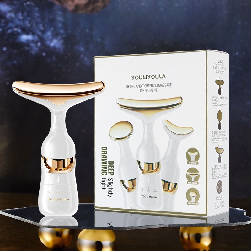 Neck Massager Supplier - EMS Beauty V-Shape Multifunction LED Photon Whitening