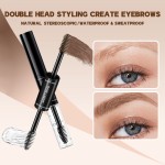 Eyebrow Gel Factory - 2 in 1 Double Head Natural Waterproof Liquid Dye Brush
