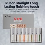 Liquid Eye Shadow Factory - O'CHEAL 8 Pcs/Set Metallic Starlight Glitter Waterproof