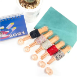 Makeup Brush Factory - Clear Crystal Biamond Handle 4-in-1 Eyeshadow Foundation