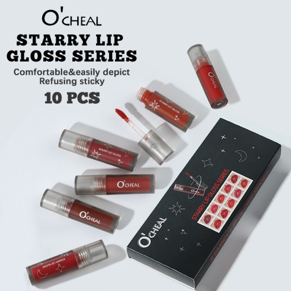 Lip Gloss Kit Manufacturer - 10pcs/set Custom Glossy Matte Liquid High Pigment