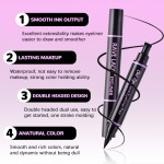 Eyeliner Pen Supplier - Double Ended Waterproof Fast Dry Black Liquid Pencil