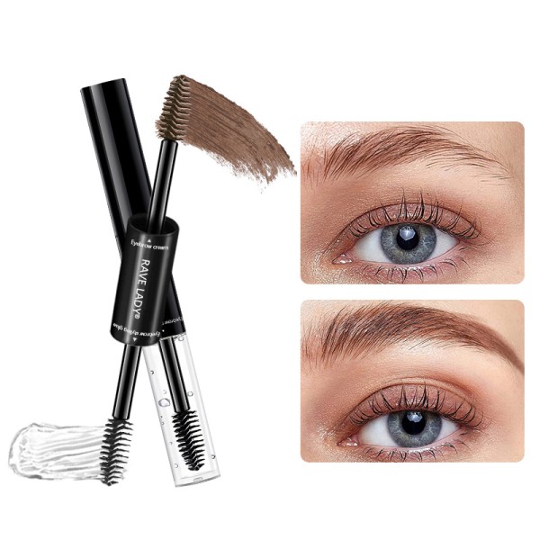 Eyebrow Gel Factory - 2 in 1 Double Head Natural Waterproof Liquid Dye Brush