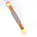 Makeup Brush Manufacturer - Sheer Shimmering Crystal Handle Double End Soft