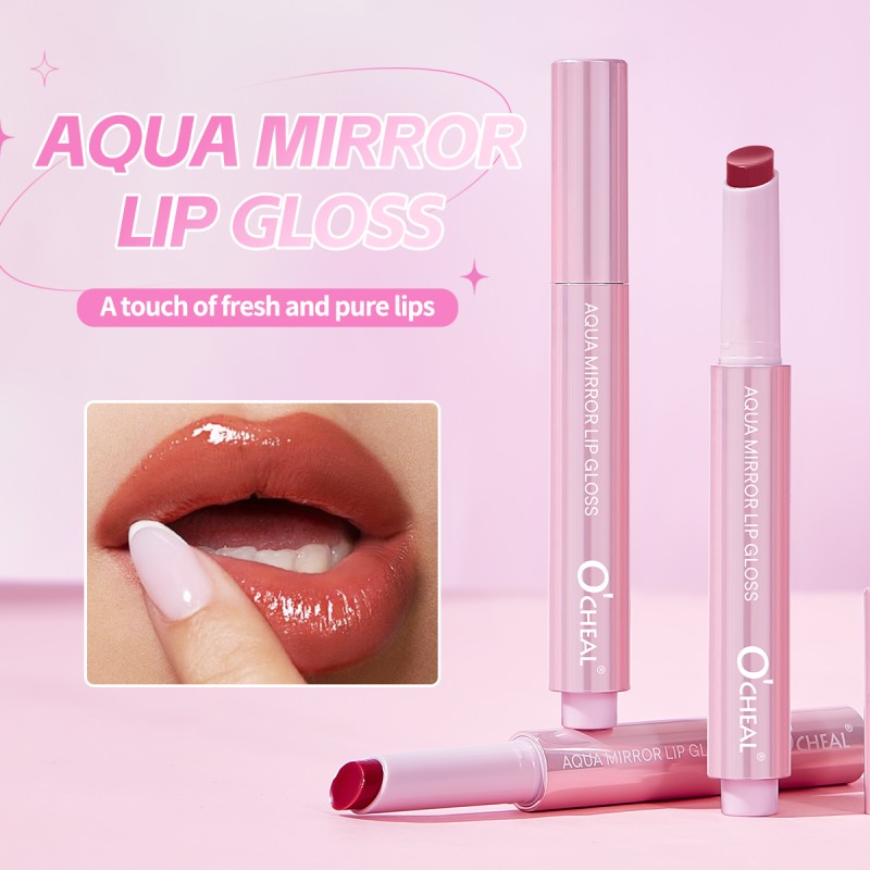 Lip Gloss Supplier - O'CHEAL Glasting Gloss Moisturizing Balm Watery Non Sticky