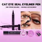 Eyeliner Pen Supplier - Double Ended Waterproof Fast Dry Black Liquid Pencil