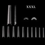 Nail Tips Factory - Ready to Ship 600 Pcs Clear Soft Gel Non C Curved