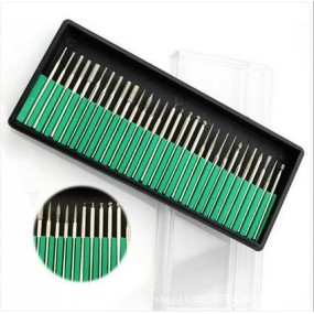 Nail Drill Bit Set Manufacturer - NLDMT001 2.35mm 30-Piece Tungsten Steel
