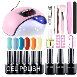 Nail Polish Kit Manufacturer - GPK01 Gel Starter Set with LED Lamp UV Light