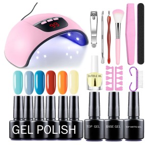 Nail Polish Kit Manufacturer - GPK01 Gel Starter Set with LED Lamp UV Light