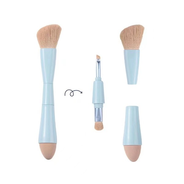 Makeup Brush Supplier - PRSZ01 Professional Private Label Nylon Hair 4 in 1