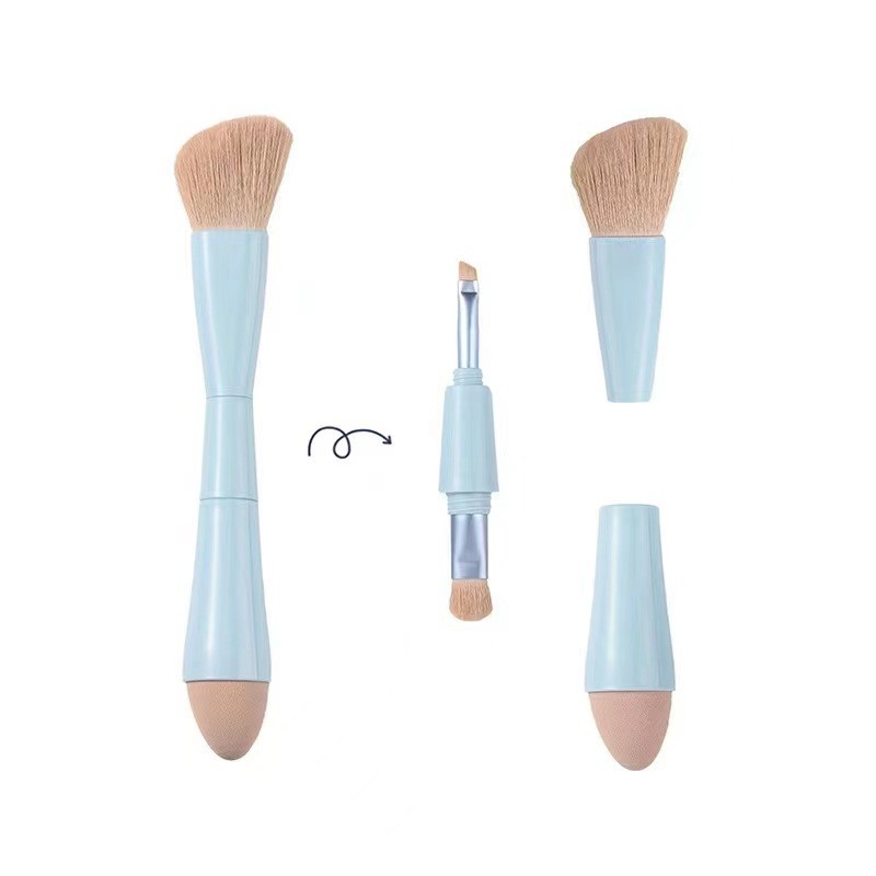 Makeup Brush Supplier - PRSZ01 Professional Private Label Nylon Hair 4 in 1