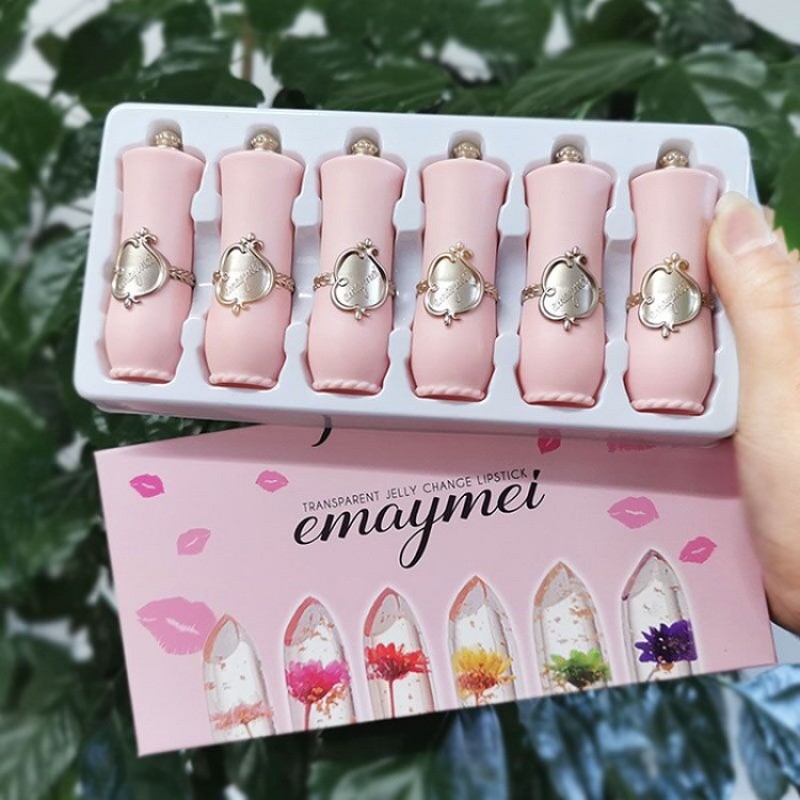 Lipstick Set Factory - KHT02A Luxury Crystal 6pcs Flower Jelly Matte Set