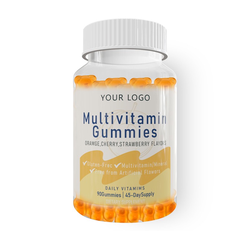 OEM/ODM Multivitamin Supplement Gummies for Adults Blend of Vitamin D C E B12 Zinc Biotin for Energy & Immunity