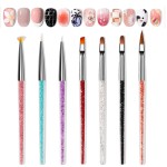 Nail Art Brush Set Manufacturer - Set With Crystal Handle Painting Liner