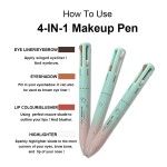 Makeup Pen Manufacturer - 4 In 1 Touch up 4-color Eyebrow Eyeliner Lip