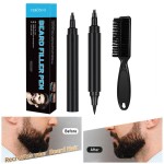 Beard Filler Pen Kit Supplier - VERONNI Waterproof Double-head Black with Brush