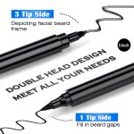 Beard Filler Pen Factory - VERONNI Waterproof Double-head Natural Dense