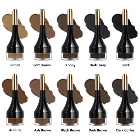 Eyebrow Tint Kit Manufacturer - 2 in 1 Eye Brow Tint Kit with Brush Natural