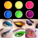 Luminous Powder Factory - Loose 6pcs/set Colors UV Neon Face Powder